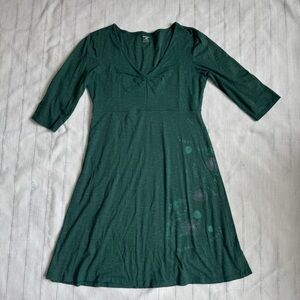 Horny Toad Green A-Line V-Neck Dress